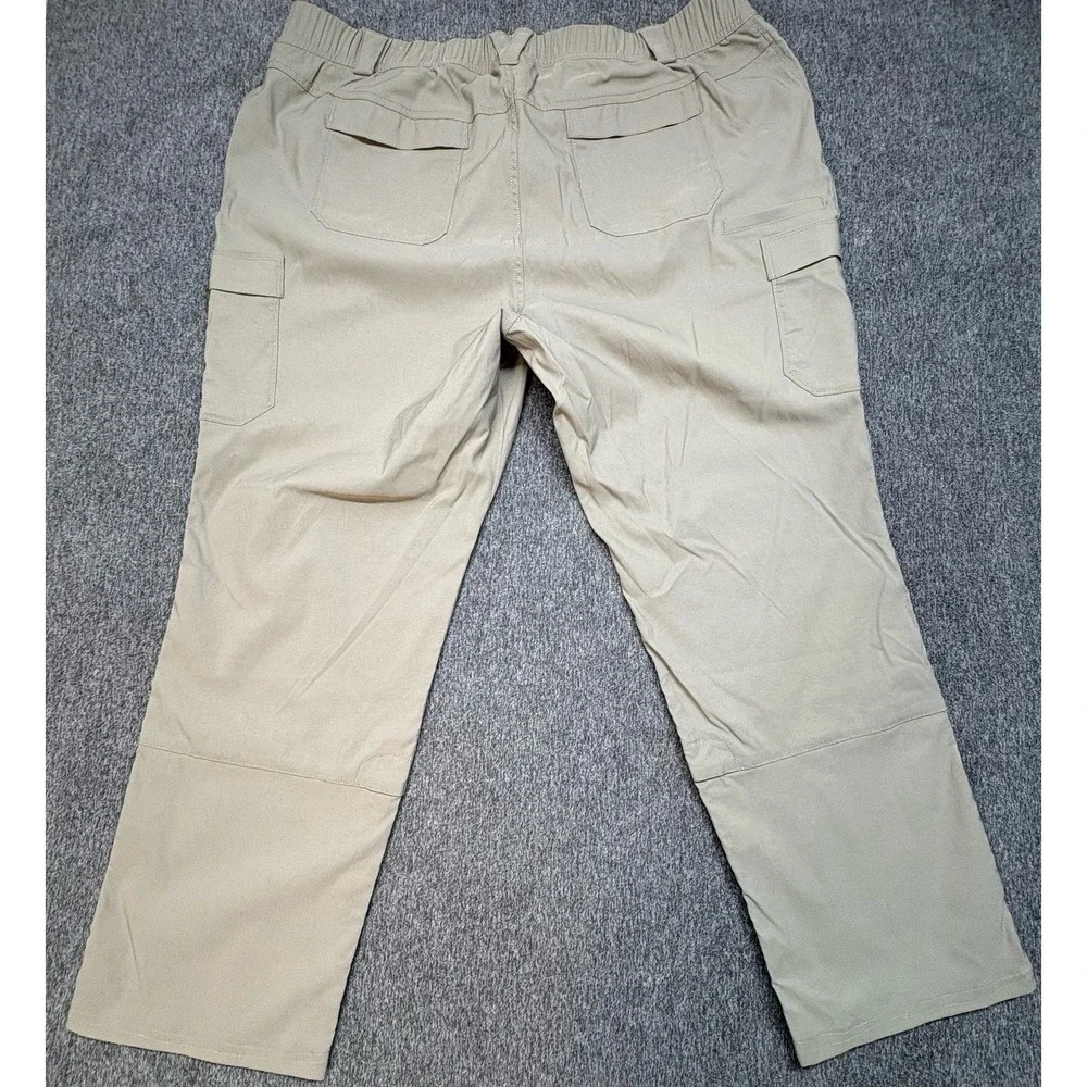 Duluth Trading Flex Ballroom‎ Pants Mens 40X31 Khaki Relaxed Stretch Tech Pocket